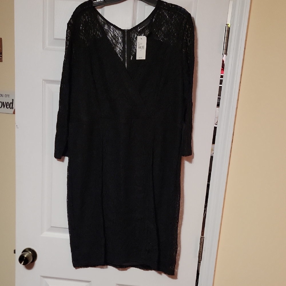 Lane Bryant Black Long Sleeve Dress